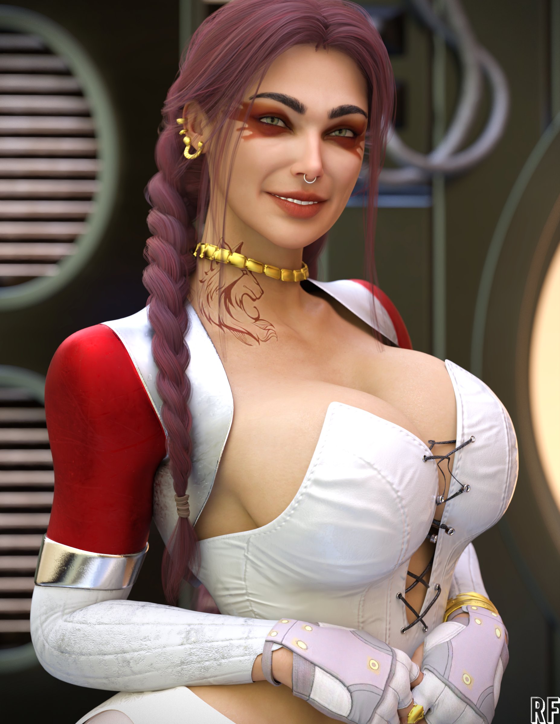 1girls, 3d, apex legends, big breasts, brazilian, breasts, dark skin, dark-skinned female, female, female only, large breasts, latina, loba (apex legends), rude frog, solo