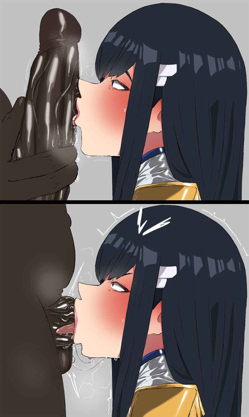 big_cock big_dick big_penis black_male blowjob event13 junketsu kill_la_kill kiryuuin_satsuki long_hair panels