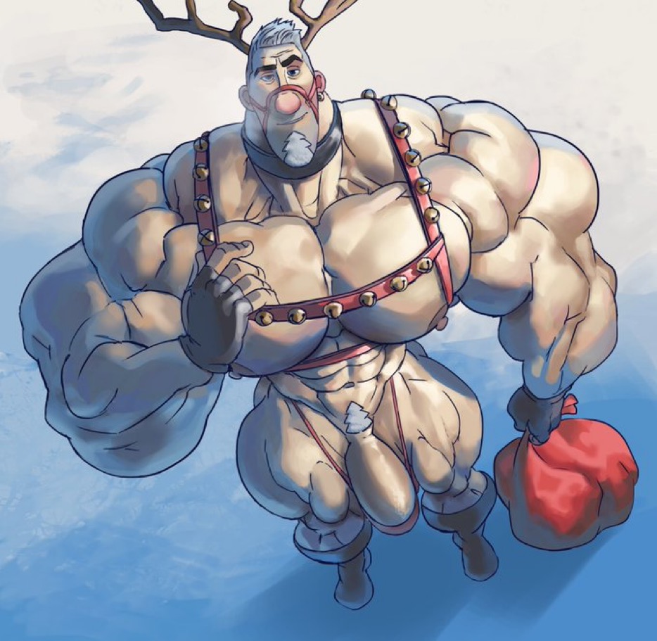 abs big_arms big_biceps big_muscles big_penis bodybuilder christmas flaccid gay giant_male gigantic_penis gloves huge_biceps huge_cock huge_muscles huge_pecs huge_testicles human hyper_muscles hyper_pecs male_only muscle muscles muscular muscular_arms muscular_ass muscular_calves muscular_legs muscular_male muscular_thighs nipples reindeer remert ripped smiling solo solo_male steve_claus tall_male thong too_small_clothes white_hair