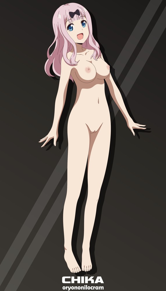 1girls, accurate art style, blue eyes, boobs, breasts, female, female only, fujiwara chika, innie pussy, kaguya-sama wa kokurasetai ~tensai-tachi no renai zunousen~, medium breasts, medium hair, naked, nipples, nude, nude female, nude filter, oryononilocram, pink hair, pussy, shaved pussy, solo, solo female, thigh gap, tits, vagina
