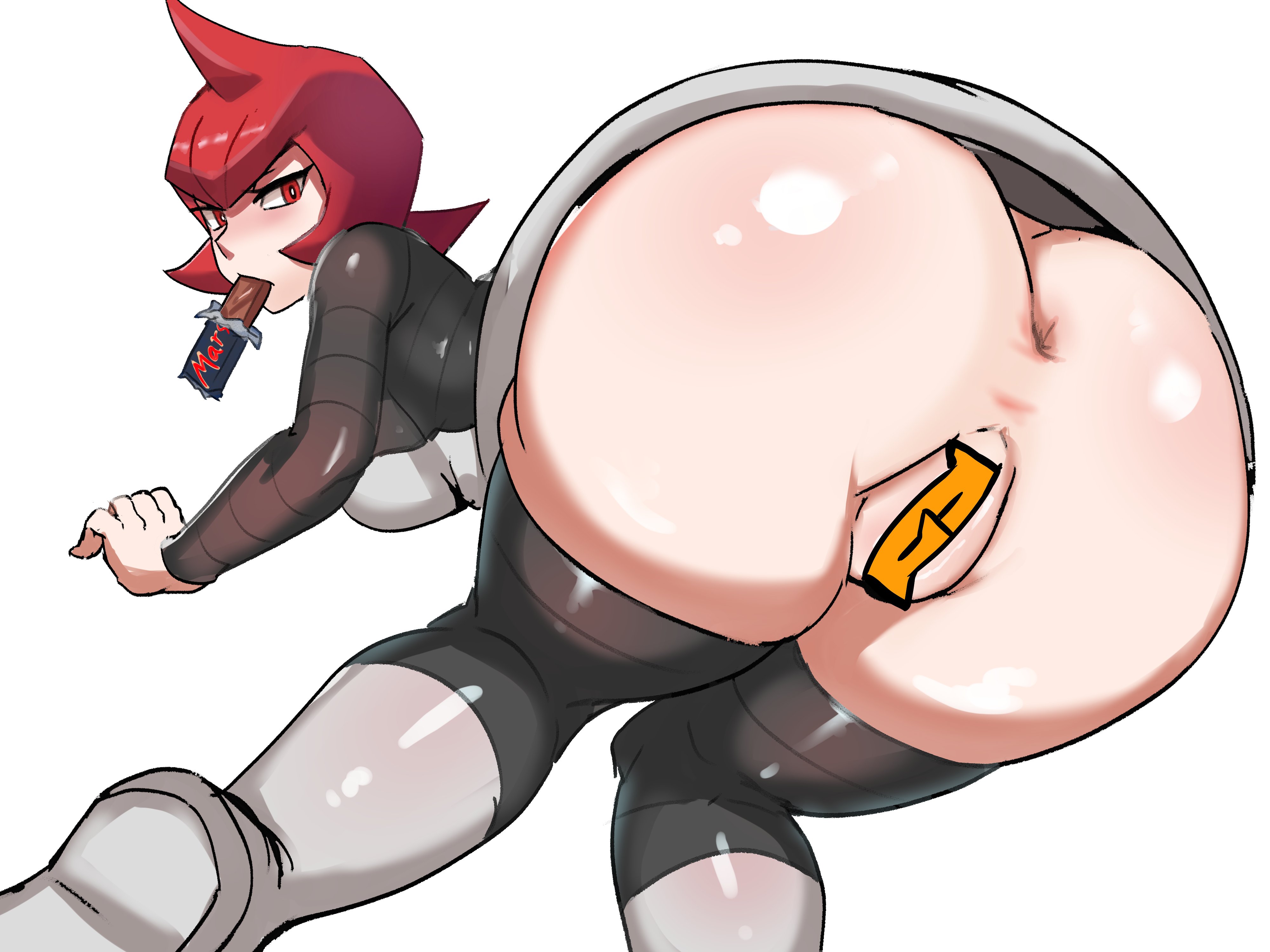 1girls, anus, ass, bent over, big ass, breasts, curvaceous, female, female only, mars (pokemon), mars bar, nintendo, pokemon, pokemon dppt, pokemon trainer, red eyes, red hair, tagme, team galactic, ytrall