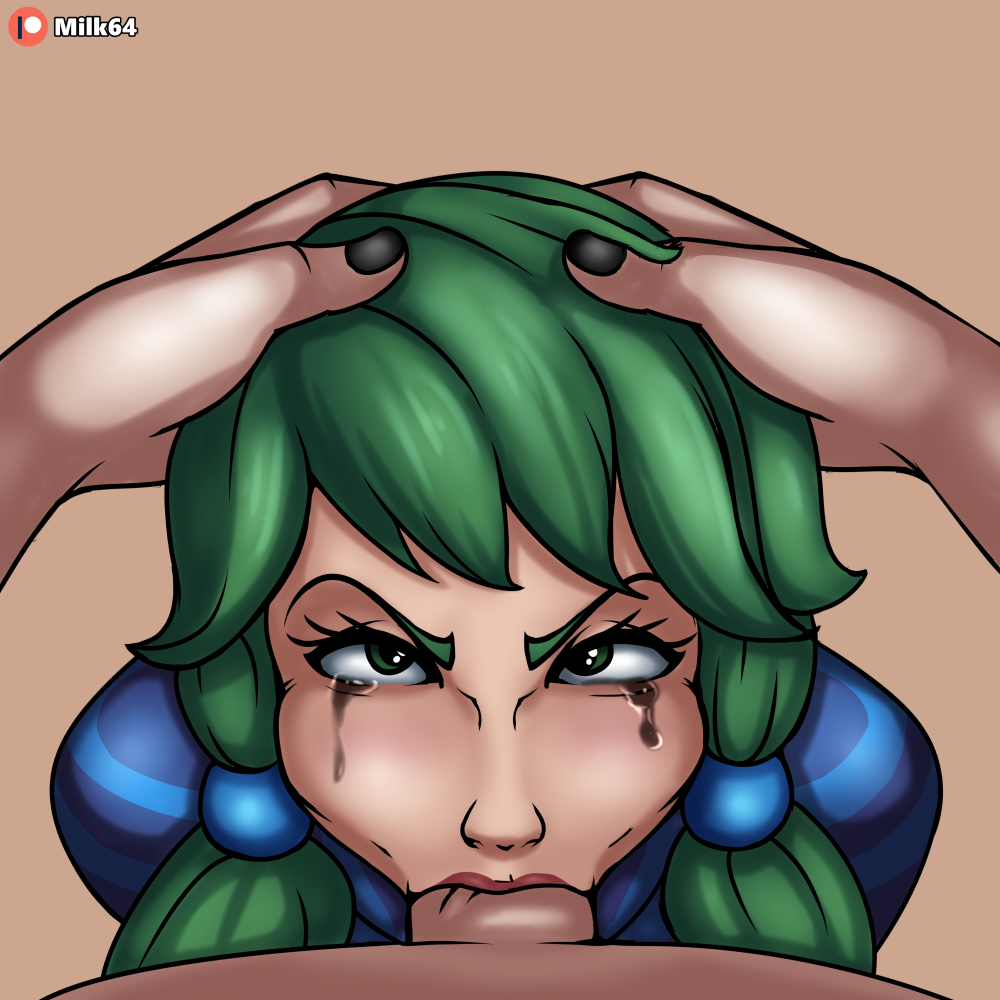 1boy 1girls :>= angry angry_fellatio blowjob blue_eyes blue_shirt caroline_(stardew_valley) cheating cheating_wife deepthroat deepthroat_holder dominant_male dominant_pov domination eye_contact facefuck fellatio femsub forced forced_fellatio forced_oral frown gag gagging green_eyes green_hair hand_on_head head_grab holding_head irrumatio long_hair looking_at_viewer maledom married_woman mascara mature_female milf milk64 mother netorare ntr oral oral_sex pov runny_makeup stardew_valley submissive_female tears tight_throat twintails wife