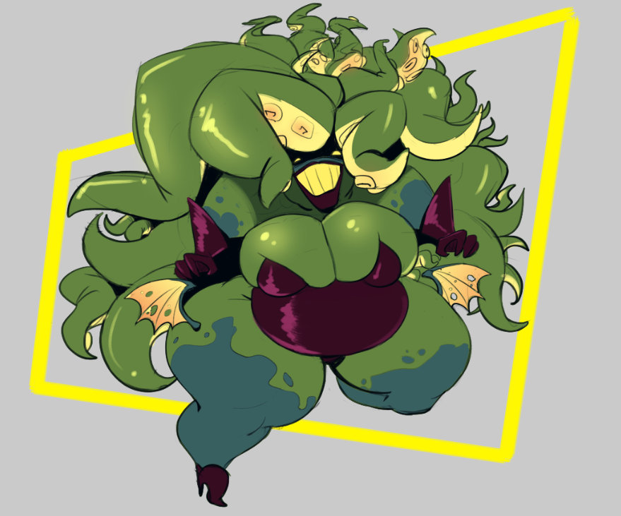 1girls big_ass big_breasts big_butt big_thighs chubby chubby_female female gloves green_body green_skin heels huge_ass huge_breasts huge_butt huge_thighs hyper_ass hyper_butt lipstick looking_at_viewer o_n3il oc octopus shortstack squid thick_ass thick_thighs wide_hips wide_thighs yellow_eyes