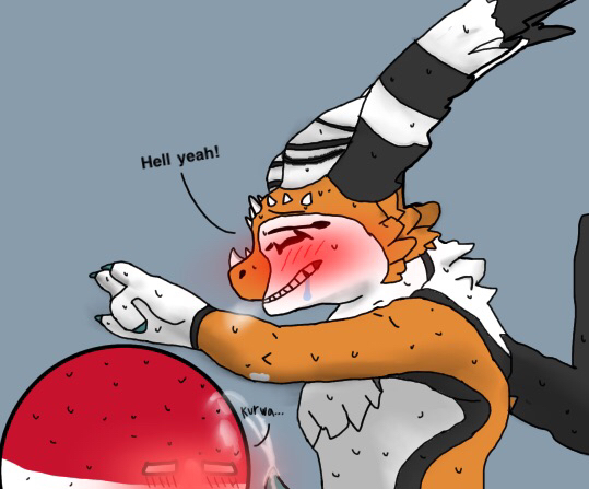 2021 absurd_res black_ears black_wings countryballs cum cum_drip cum_in_mouth cum_inside cum_on_face cum_on_penis dragon dutch_angel_dragon furry furry_ears furry_tail green_tail grey_fur orange_body orange_fur orange_hair paw_pose pawpads poland polandball polandball_(countryballs) sex sky sphere sphere_creature white_fur white_skin