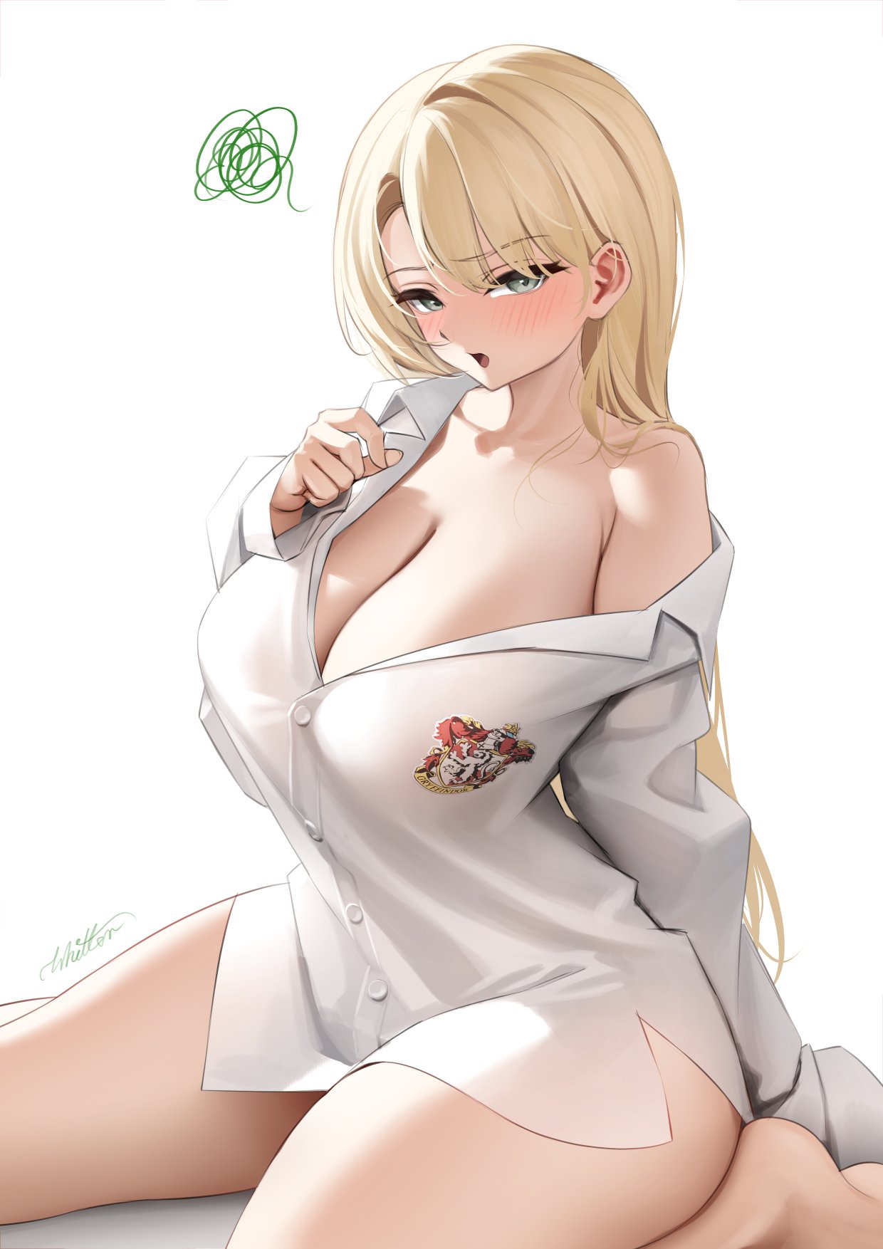 1girls, breasts, draco malfoy, draco malfoy (redteneri), female, female focus, female only, genderswap, girls, harry potter, hi res, large breasts, light skin, light-skinned female, looking at viewer, rule 63, thick thighs, thighs, whitter, wide hips