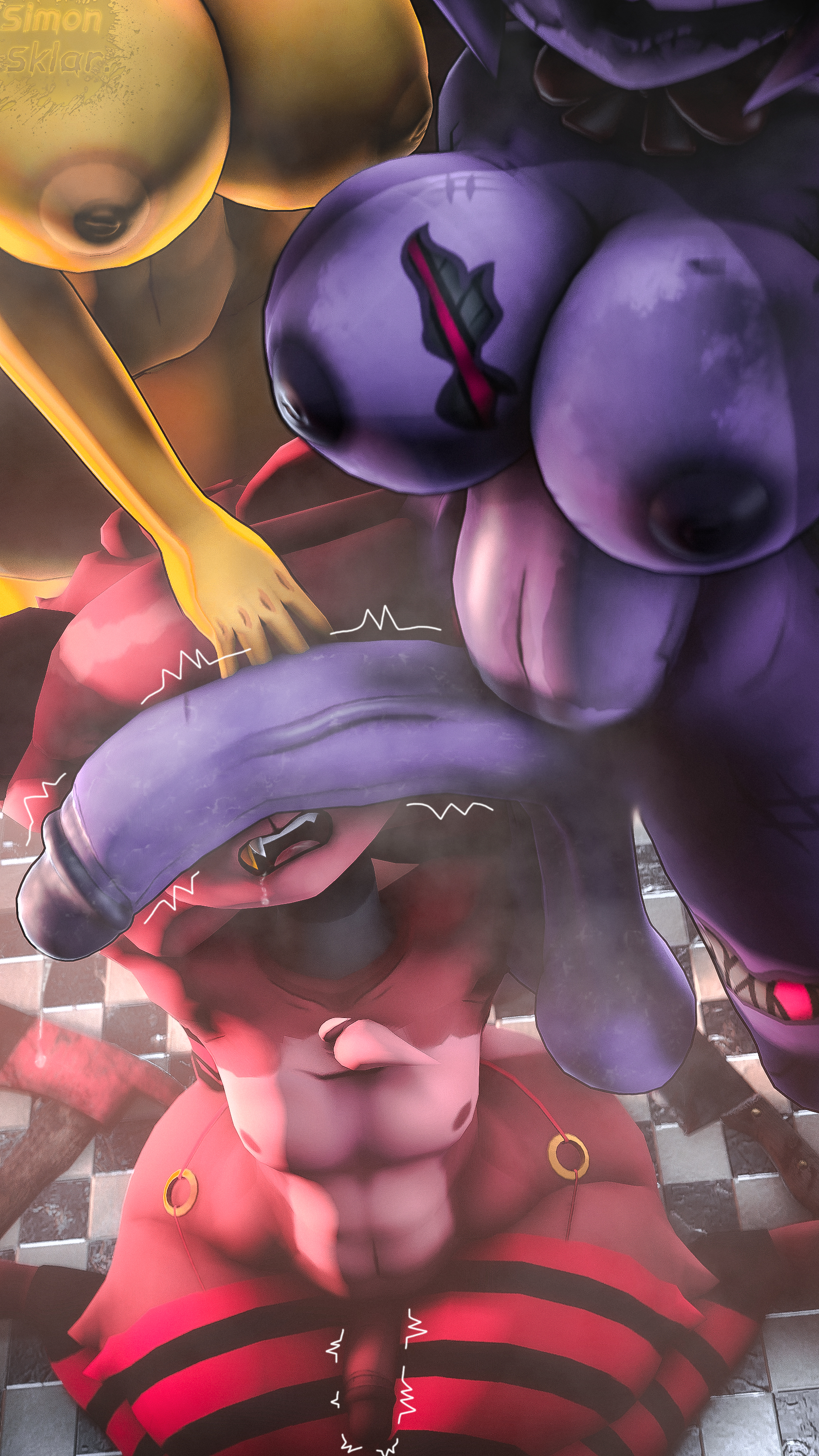 1boy, 1femboy, 3d, 3d (artwork), ass, ass focus, big ass, big breasts, bonnie (cally3d), bonnie (fnaf), breasts, bubble butt, cally3d, chica (cally3d), chica (fnaf), chiku, dumptruck ass, enormous ass, fat ass, femboy, feminine, feminine male, five nights at freddy's, fnaf, fnia, foxy (cally3d), foxy (fnaf), fredina's nightclub, futa, futa cock, futa on male, futadom, futanari, gay, gigantic ass, girly, huge ass, hyper, hyper ass, male, malesub, mature, mature body, mature figure, mature futa, penis on face, round ass, sfm, simon sklar, sissy, source filmmaker, submissive, submissive male, thick, thick ass, thick thighs, thighs, voluptuous, voluptuous body, voluptuous femboy, voluptuous futanari, voluptuous male, wide hips