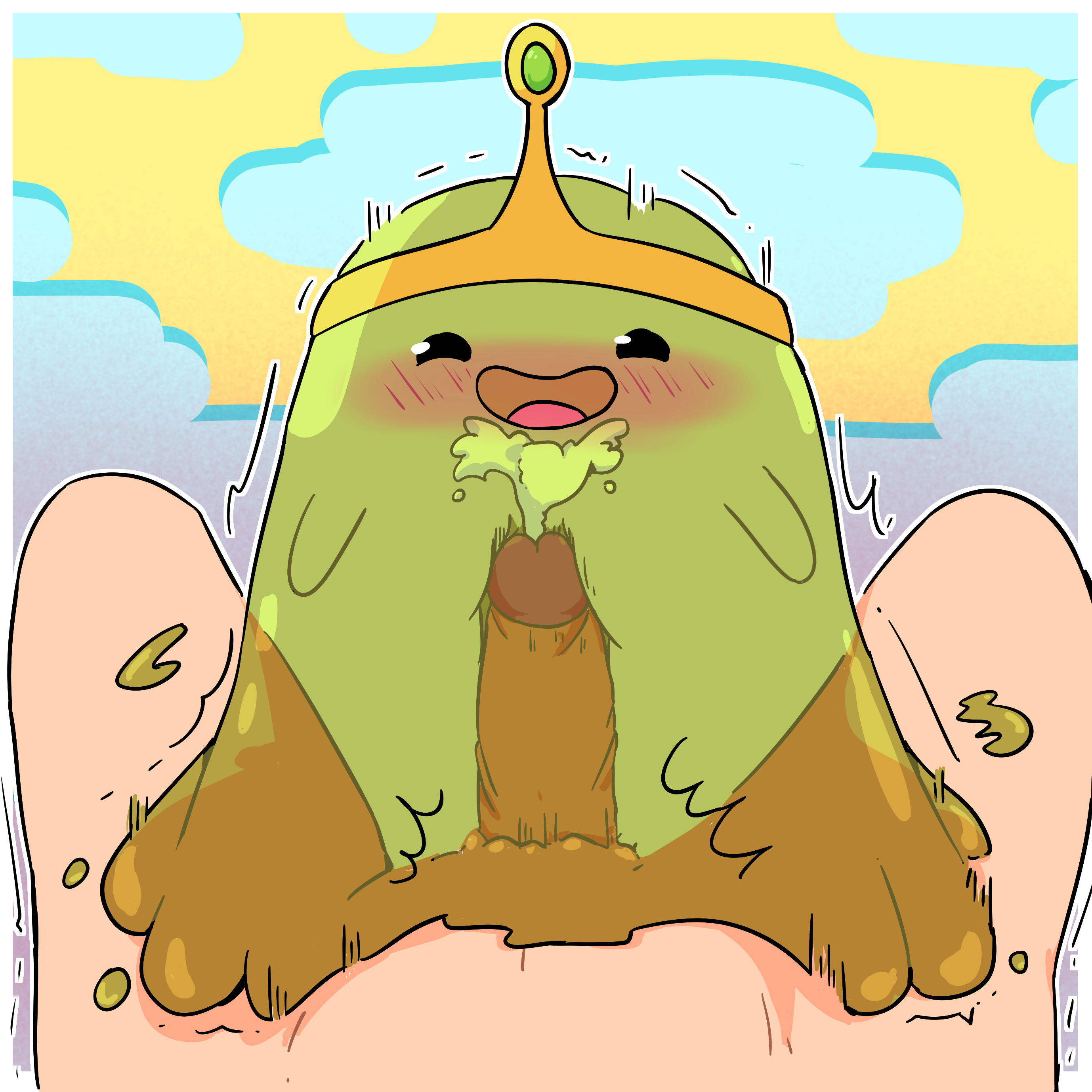 adventure time, cum, cum in pussy, cum inside, female, princess, pussy, see-through, slime, slime girl, slime princess, transparent