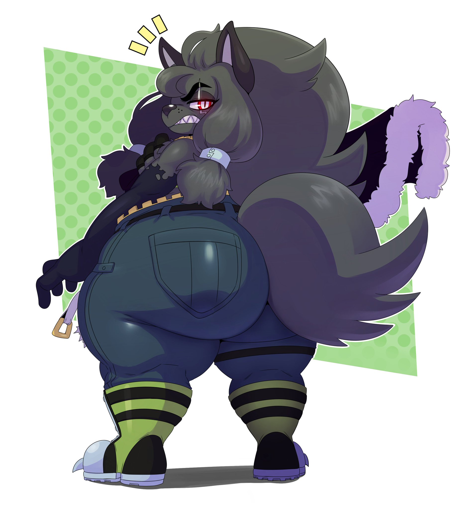 angry, ass, fanart, furry, massive ass, shortstack, sssonic2, tight clothing, tight jeans, toxicsoul77
