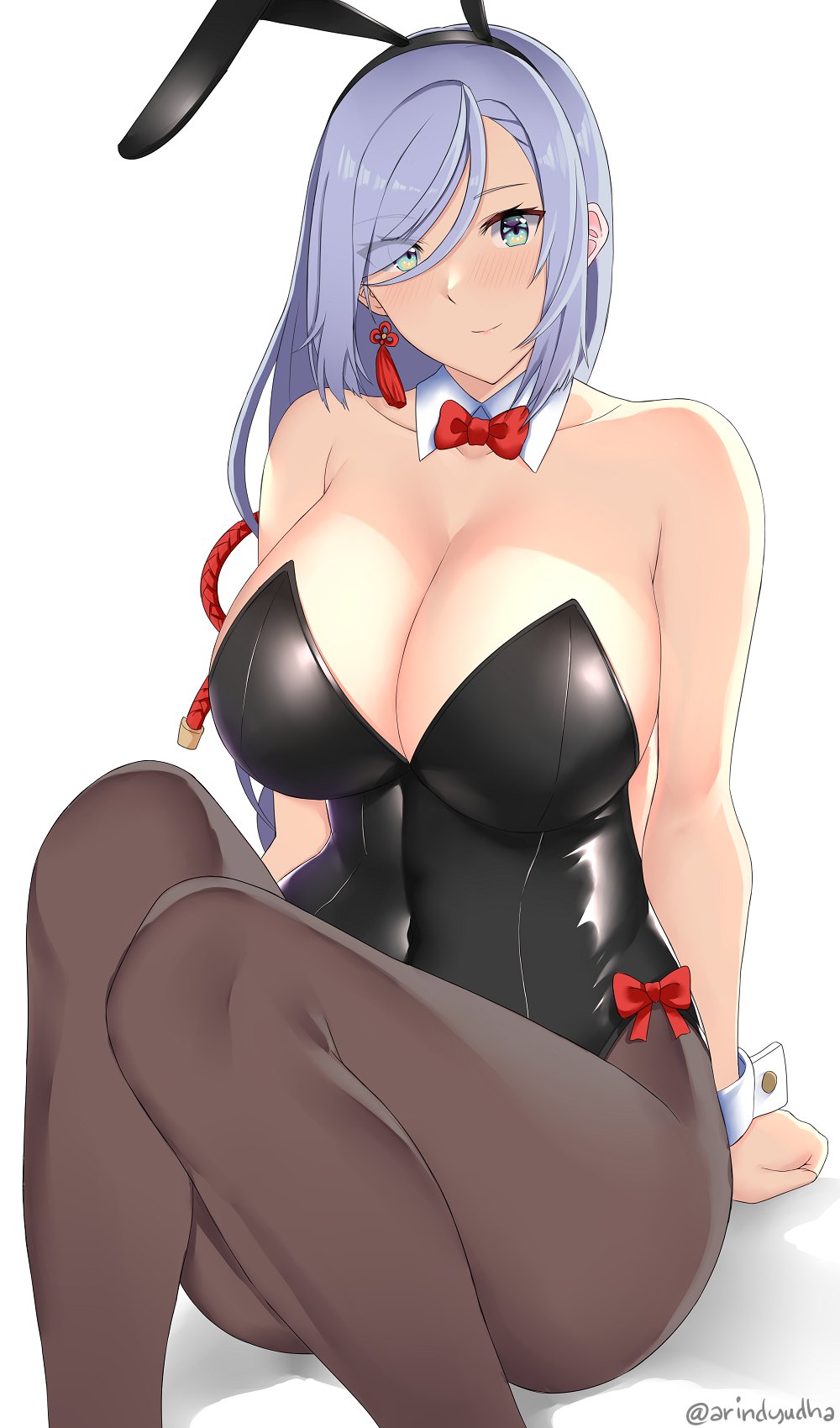 bunnysuit, female, genshin impact, shenhe (genshin impact), tagme