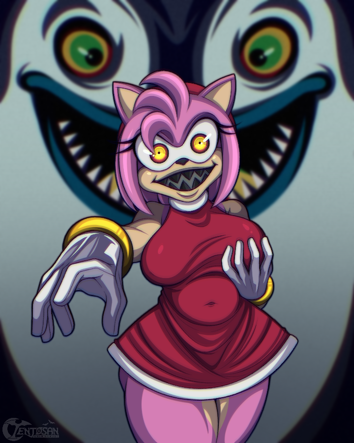 amy_rose big_breasts breast_grab female furry grabbing_own_breasts king_boom_boo nightmare_fuel nightmare_waifu possessed possessed_amy_rose possession reaching_out sega segal03 sharp_teeth sonic_(series) sonic_the_hedgehog_(series) sonic_x tenjosan thick_thighs tummy