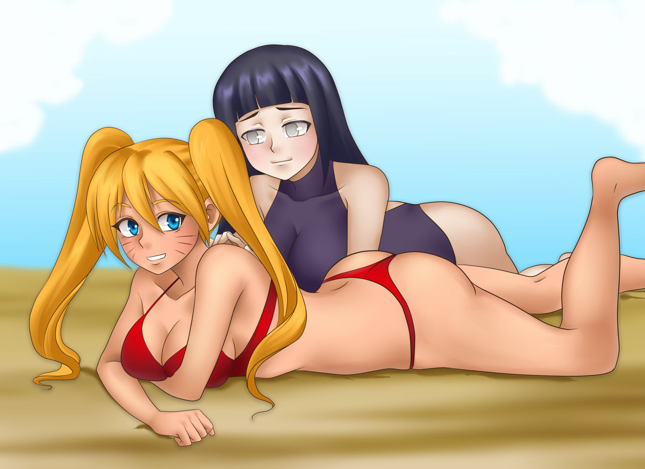 2girls ass ass ass_focus beach big_breasts bikini bikini_bottom bikini_top blonde_hair blue_eyes blue_hair blush breasts bubble_ass bubble_butt cleavage clothing feet_up female female_focus female_only g-string gender_transformation genderswap_(mtf) hyuuga_hinata large_breasts leg_lift leg_up light-skinned_female light_skin long_hair naruko naruto naruto_(series) naruto_shippuden on_stomach one-piece_swimsuit outdoors outside pale-skinned_female pale_skin purple_eyes purple_swimsuit red_bikini red_panties red_swimsuit red_thong rezuban rule_63 rule_63 sexy_no_jutsu shounen_jump swimsuit thong tied_hair twintails uzumaki_naruto uzumaki_naruto voluptuous whisker_markings whiskers yellow_hair yuri yuri