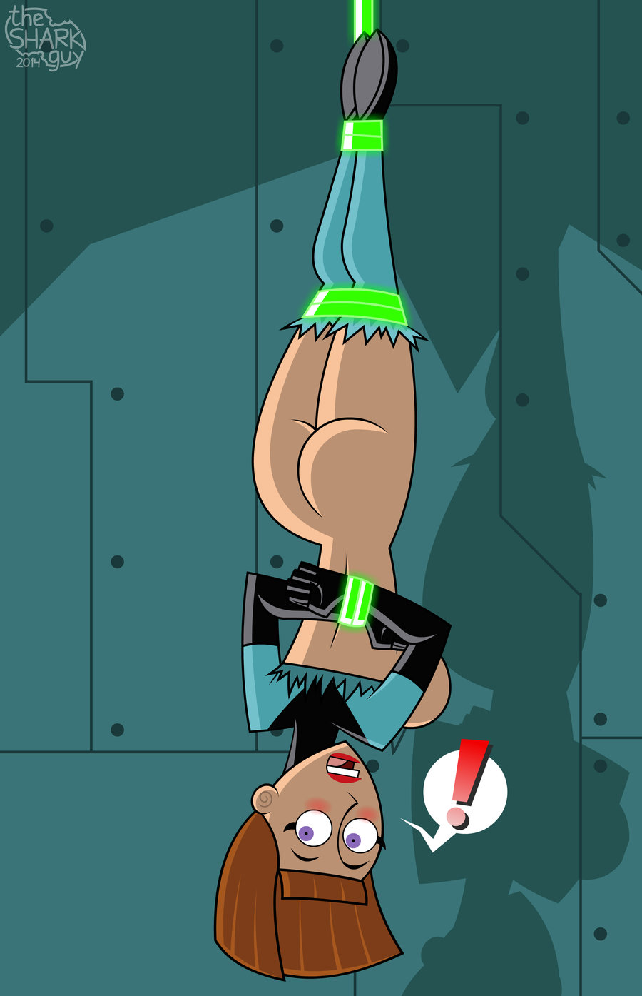 ass, bondage, danny phantom, female, female only, human, lizardsharkragon, madeline fenton, solo, torn clothing