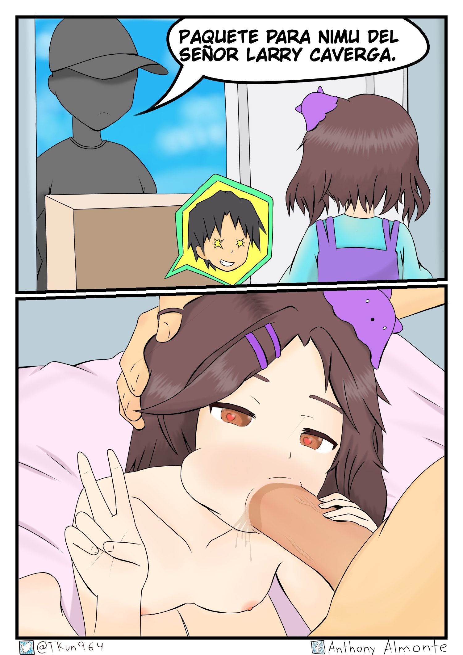ass, cum, embarrassed, male, nimu, oral, oral penetration, oral sex, peace sign, penis, short hair, twitch, virtual youtuber, youtube hispanic