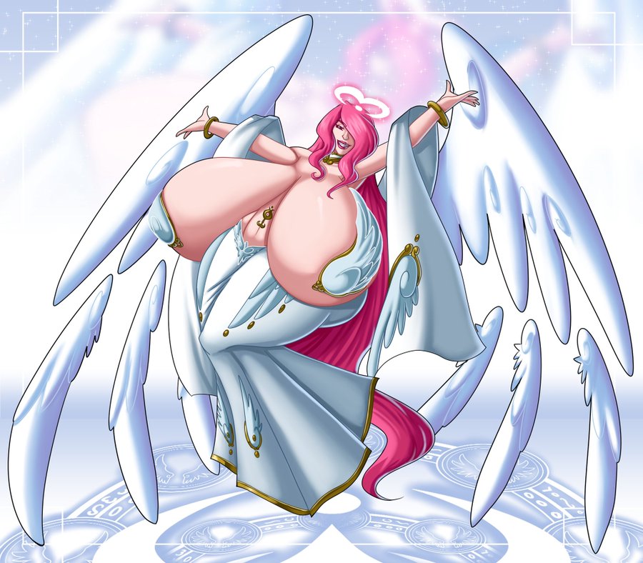 1girls angel angel_wings breasts busty curvy eyebrows eyelashes eyes female female_focus female_only hair hourglass_figure huge_breasts hyper hyper_breasts large_breasts legs light-skinned_male light_skin lips long_hair omni_erasis original original_character thick_legs thick_thighs voluptuous were wide_hips wings