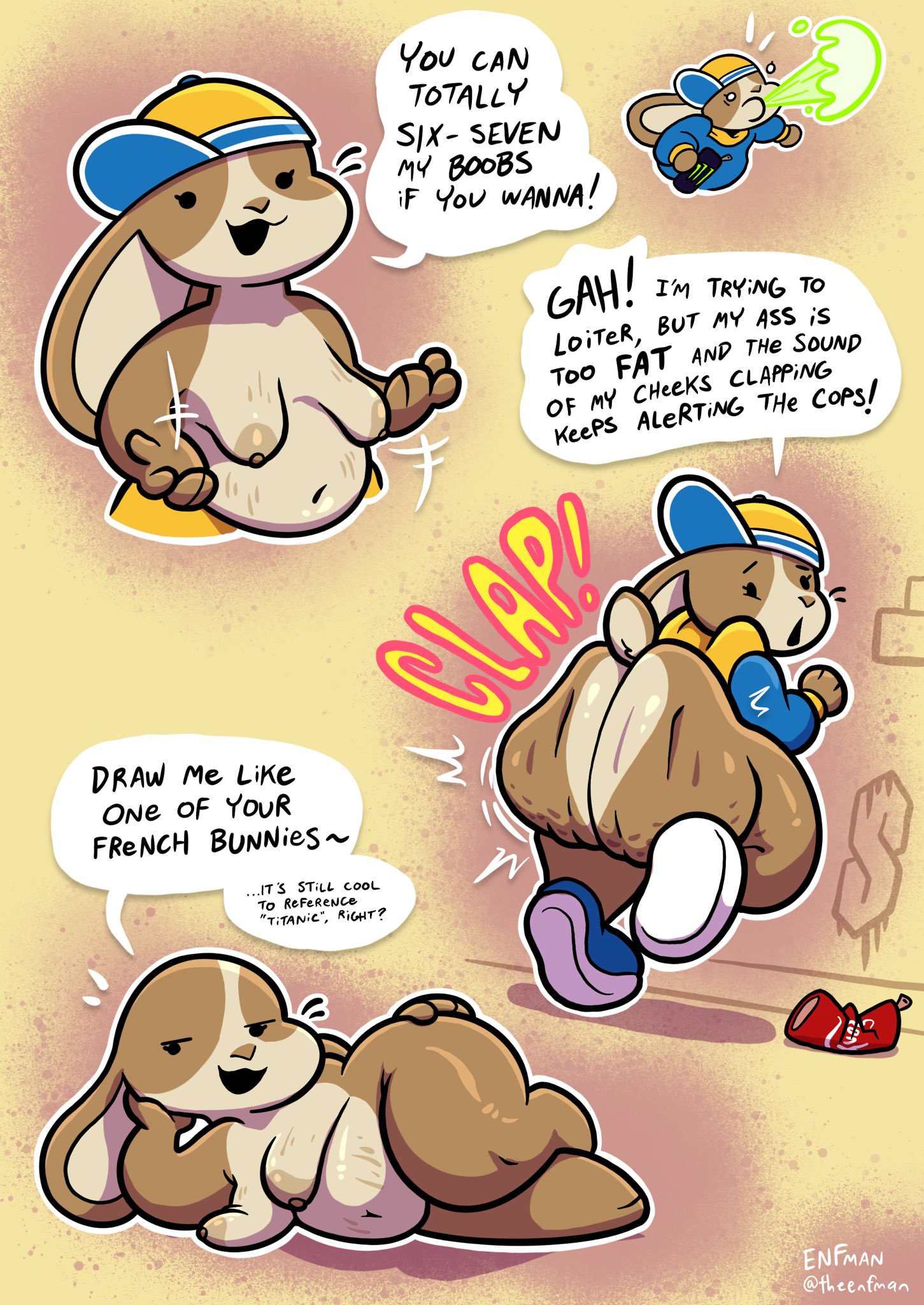 1girls, ass, breasts, cellulite, chubby, clapping ass, female, how to be cool, nude, peeb (piemations), piemations, sagging breasts, stretch marks, tagme, theenfman