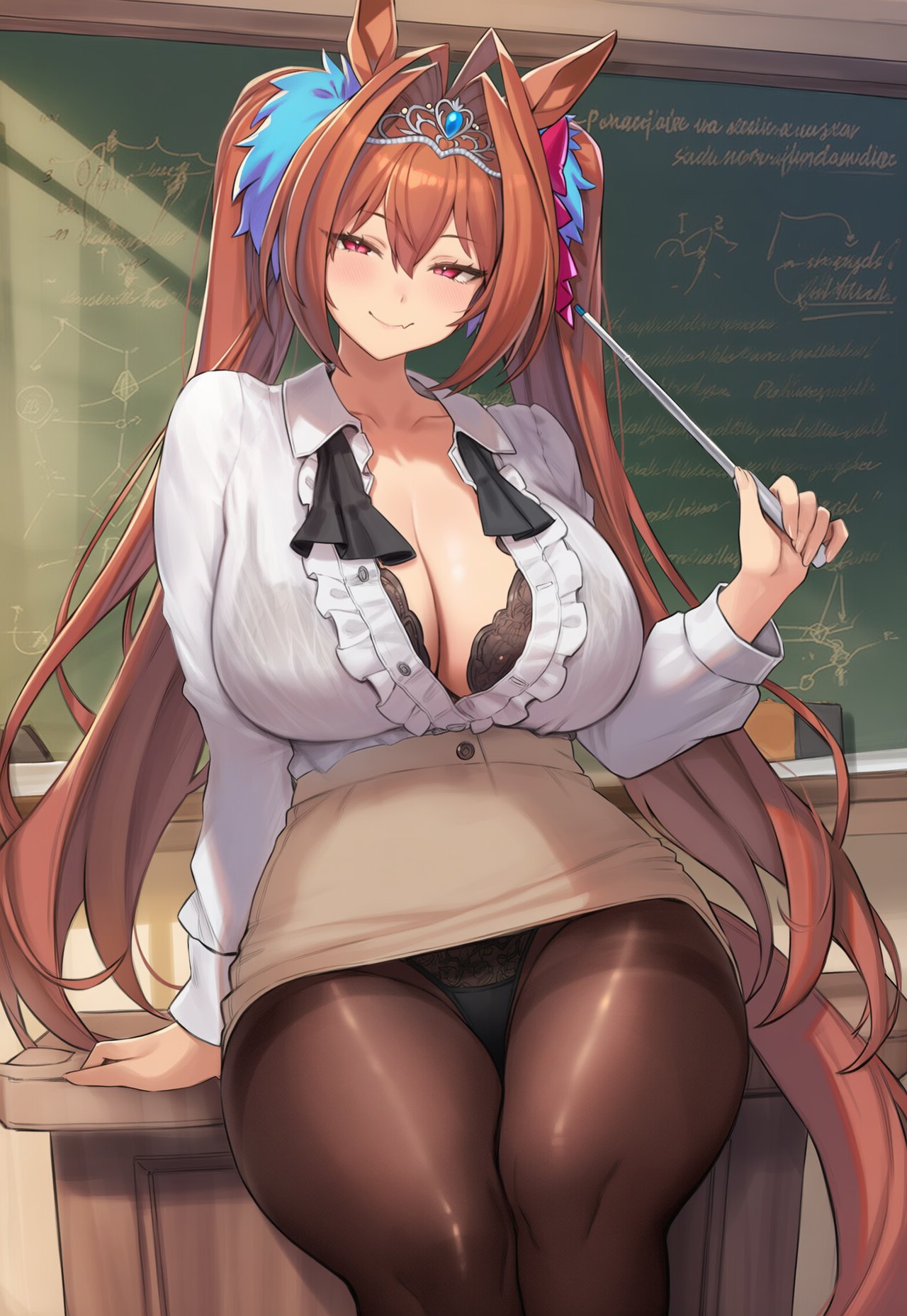 1girls ai_generated animal_ears anthropomorphization daiwa_scarlet_(umamusume) eyes female hair legs skin tagme umamusume umamusume_pretty_derby young