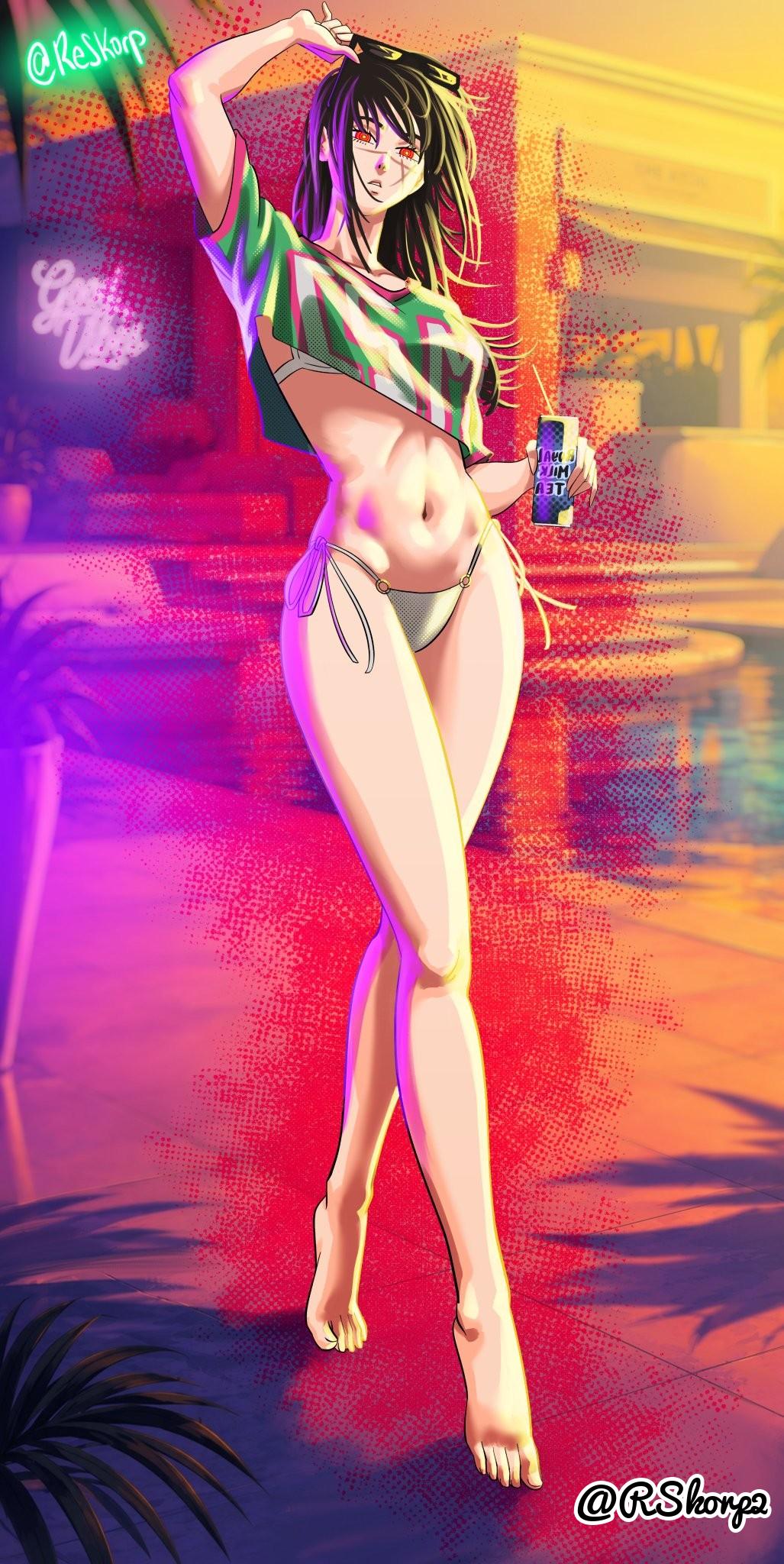 1girls 2d 2d_(artwork) 2d_artwork alternate_personality alternate_version_at_source alternate_version_available anime anime_character ankles arm_above_head arm_up bare_belly bare_calves bare_hands bare_hips bare_knees bare_legs bare_midriff bare_navel bare_skin bare_thighs bare_toes barefoot belly belly_button bikini bikini_bottom bikini_top black-haired_female black_hair breasts calves chainsaw_man clothes collarbone cropped_shirt cropped_topwear curvaceous curvaceous_body curvaceous_female curvaceous_figure curvaceous_hips curvaceous_teenager curvy curvy_body curvy_female curvy_figure curvy_hips curvy_teen devil digital digital_art digital_drawing digital_drawing_(artwork) digital_media digital_media_(artwork) drawing elbows exposed_belly exposed_hips exposed_legs exposed_midriff exposed_navel exposed_skin exposed_thighs exposed_toes face_scar fanart feet female female_focus female_only fingers fit_female from_front front_view full_body full_body_view green_clothes green_shirt green_topwear groin halftone halftone_dots halftone_shading hand_above_head hand_up head_tilt hourglass_figure inguinal_crease inguinal_ligament knees lean_figure legs legs_closed legs_together linea_alba long_hair looking_at_viewer looking_down looking_down_at_viewer midriff more_at_source narrow_waist navel no_shoes outdoor outdoor_background outdoor_nudity outdoors outside outside_nudity pool pool_background portrait posing posing_for_the_viewer red-eyed_female red_eyes ring_eyes ringed_eyes scarred scarred_face scars scars_on_face shirt shonen_jump shoulders shueisha side-tie_bikini slender_body slender_waist slim_female slim_waist solo standing stomach sunglasses sunglasses_on_forehead sunglasses_on_head swimsuit swimwear thick_thighs thighs thighs_together tilted_head tiptoes toes topwear walking walking_towards_viewer weekly_shonen_jump white_bikini white_bikini_bottom white_bikini_top white_swimsuit white_swimwear wide_hips yoru_(chainsaw_man)