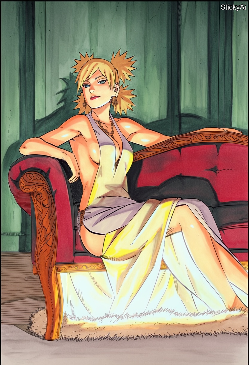 accurate_art_style ai_generated anime_coloring curvy female female_only manga_style mature mature_female milf naruto naruto_(series) naruto_shippuden pinup solo solo_female solo_focus stickyai temari