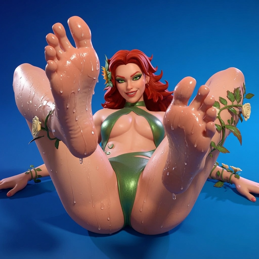 ai_generated ass barefeet barefoot big_ass dc dc_comics dominant_female feet feet_fetish foot_fetish foot_focus foot_play fortnite fortnite:_battle_royale game goddess legs_spread legs_up poison_ivy poison_ivy_(fortnite) realistic relaxing seductive_look seductive_pose seductive_smile sexy sexy_pose slutty_female smirk soles soles_feet soles_fetish sweat sweaty_body sweaty_feet