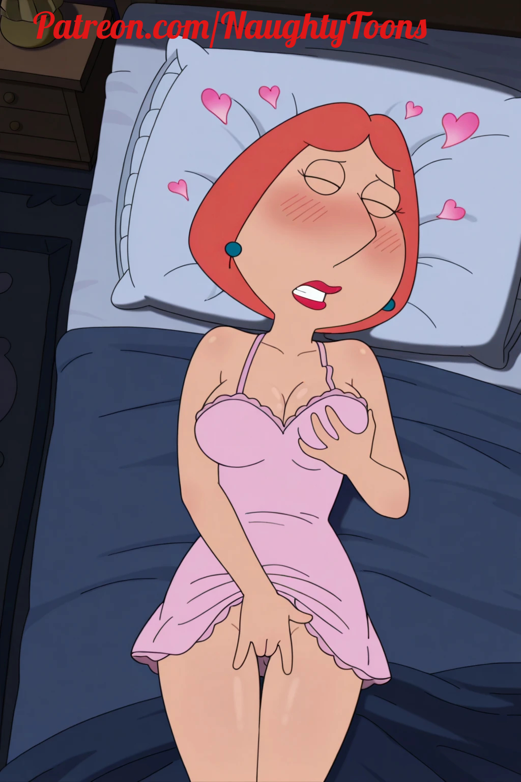 ai_generated big_ass big_breasts breasts family_guy female_only lois_griffin masturbating masturbation meg_griffin redhead redhead_female rubbing_pussy sexy solo_female