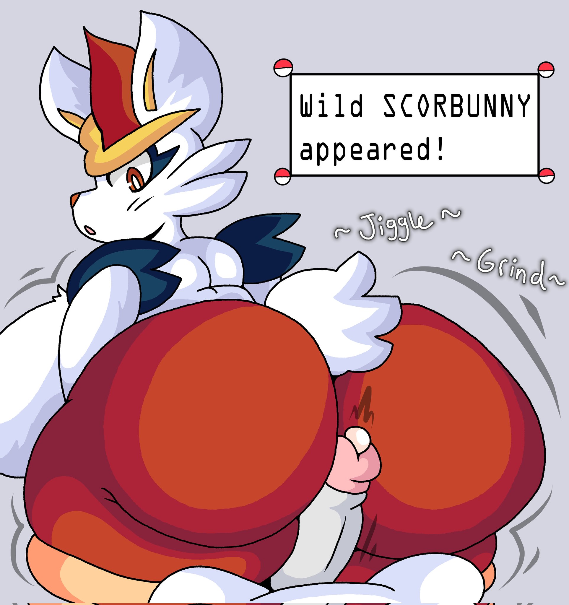 2021, ass, assjob, big ass, big breasts, breasts, buttjob, cinderace, dork boi, female, furry, grinding, lewd dorky, male, nintendo, penis, pokémon (species), pokemon, pokemon (species), pokemon ss, scorbunny, thick thighs, thighs, wide hips