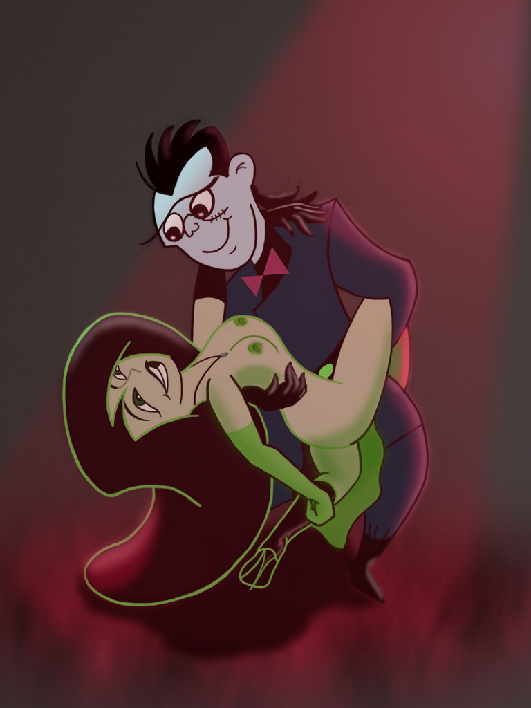 disney dr._drakken female human kim_possible male nipples shego straight straight_hair tagme yumibow