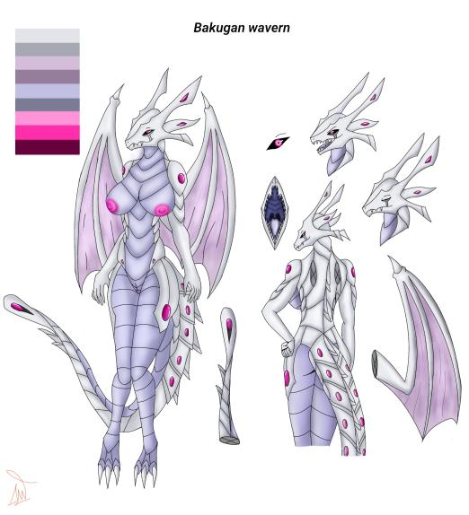 anthro bakugan dragoness female ref reference_image scalie wavern