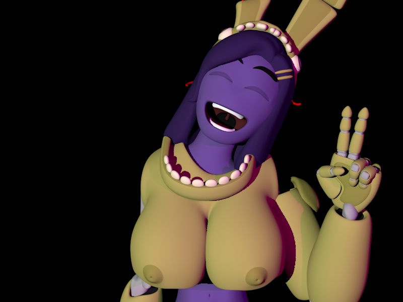 3d 3d_(artwork) female five_nights_at_freddy's fnaf nightbotgrey purple_girl rule_63 solo solo_female springtrap springtrap_(fnaf) tagme