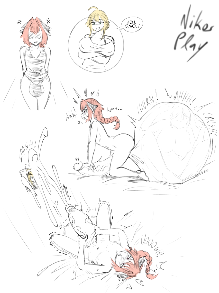 angry pred, artoria pendragon (lancer), astolfo (fate), clenched balls, cock vore, cruel, cruel pred, digestion, fatal vore, fate (series), fate/grand order, female, female death, female prey, imminent death, imminent vore, larger female, male, male/female, murdered, painful, small but hung, small dom big sub, smaller male, smaller pred, snuff, struggling prey