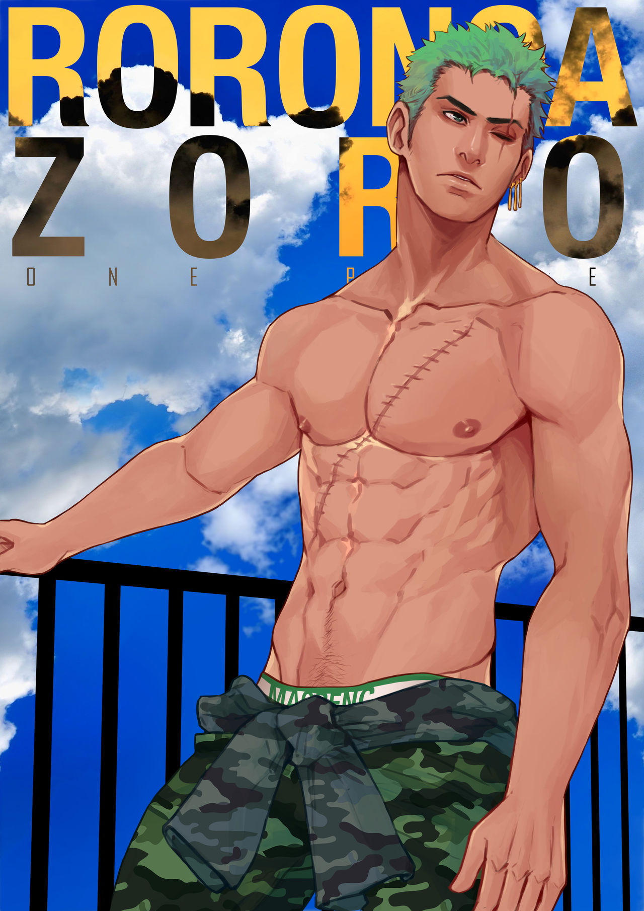 Roronoa Zoro (One Piece) Rule 34 Image