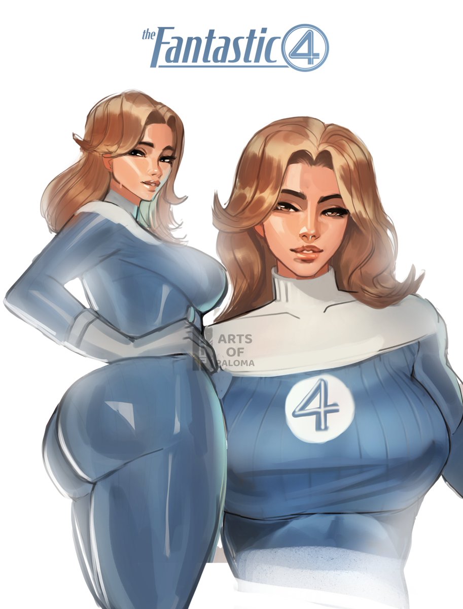 1girls, 2d, alternate version at patreon, arts of paloma, ass, big breasts, blonde, blonde female, blonde hair, breasts, clothed, clothed female, fantastic four, fantastic four: first steps, fat ass, female, female artist, female only, front view, fully clothed, hands on waist, hips, hourglass figure, hourglass figured female, huge breasts, invisible woman, invisible woman (first steps), invisible woman (marvel rivals), large breasts, looking at own butt, marvel, marvel cinematic universe, marvel comics, marvel rivals, milf, nipple bulge, nude version available, side view, small waist, solo, solo female, sue richards, sue storm, superheroine, thick ass, thick thighs, thin waist, tight clothing, tiny waist, twitter link, vanessa kirby, voluptuous, voluptuous female, waist, white background, wide hips