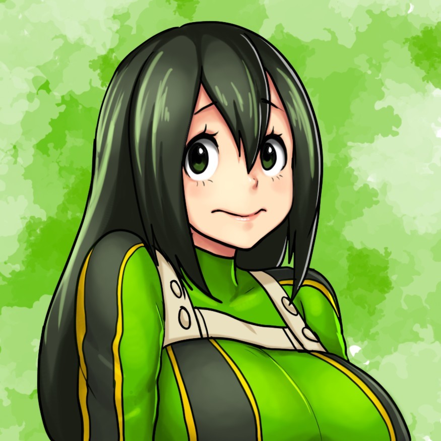 1girls bodysuit breasts busty cleavage close-up covered_breasts emotionless enormous_breasts errorkazoo eye_contact eyebrows_visible_through_hair face facing_viewer female female_focus green_background green_bodysuit green_eyes green_hair hair_between_eyes head_shot hero_outfit_(mha) hi_res high_resolution highres huge_breasts long_hair looking_at_viewer matching_hair/eyes matching_hair_and_eye_color matching_hair_and_eyes my_hero_academia plain_background raised_eyebrows simple_background skin_tight solo superheroine tight_bodysuit tsuyu_asui up_close upper_body voluptuous