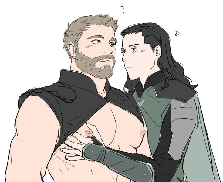 2boys adoptive_siblings bare_chest beard chris_hemsworth facial_hair gay human human_only light-skinned_male light_skin loki_(marvel) male_only marvel marvel_cinematic_universe muscular_male nipples step-incest thor:_ragnarok thor_(marvel) thor_(series) tom_hiddleston yaoi