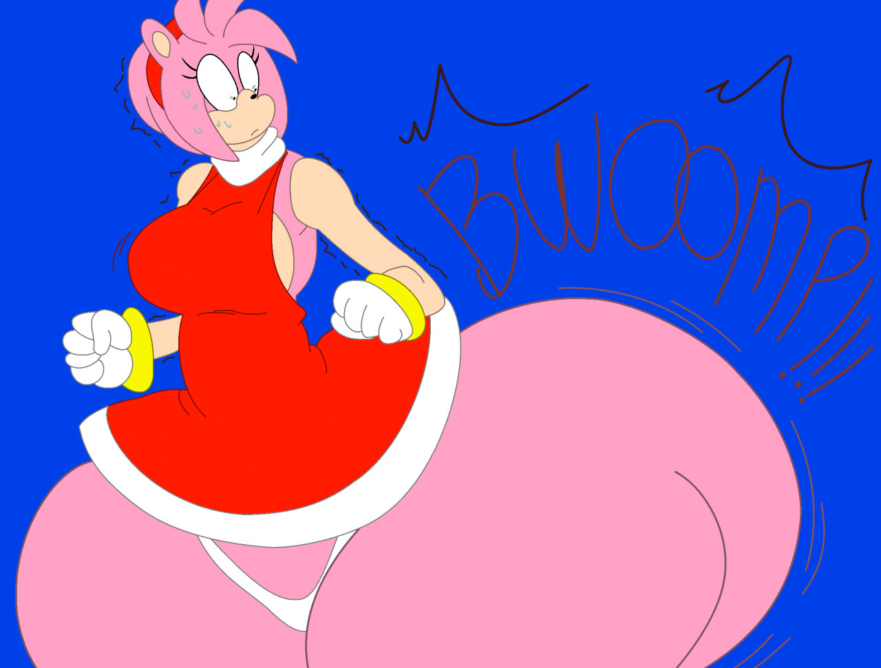 aged up, amy rose, ass, ass expansion, ass growth, bestthe, butt, denizen1414, hedgehog, hedgehog girl, huge ass, hyper, hyper ass, hyper butt, hyper thighs, jiggling ass, massive ass, massive butt, non-human, red dress, sega, solo, solo female, sonic (series), sonic the hedgehog (series), thick ass, thick thighs, wobbling ass