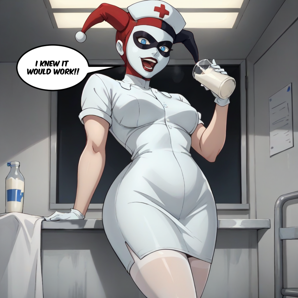 ai_generated clown_makeup dc_comics harley_quinn nurse nurse_uniform