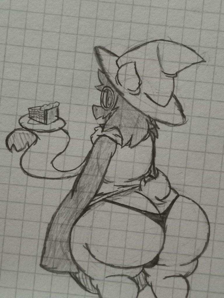 1boy, 2d, anthro, anthro male, anthro only, ass, big ass, caprine, deltarune, furry, furry male, furry only, male, male only, ralsei, sinner20033, solo, tagme, thick thighs, thong, undertale (series)