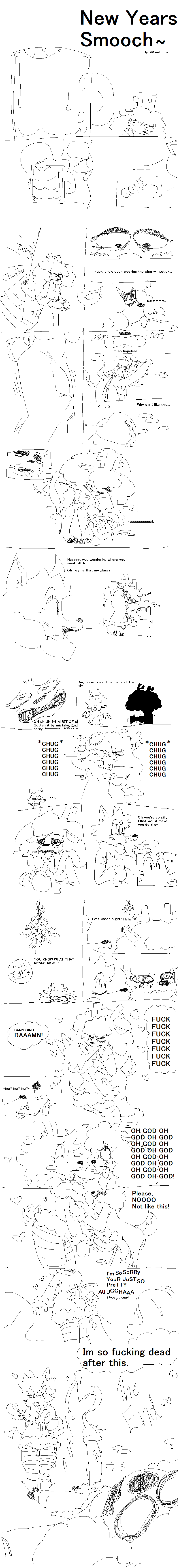 big_penis cum cum_in_cup cum_on_another cum_on_body dickgirl dress ejaculation female furry futanari jerkingoff kissing masturbation new_year noofooba oc sketch