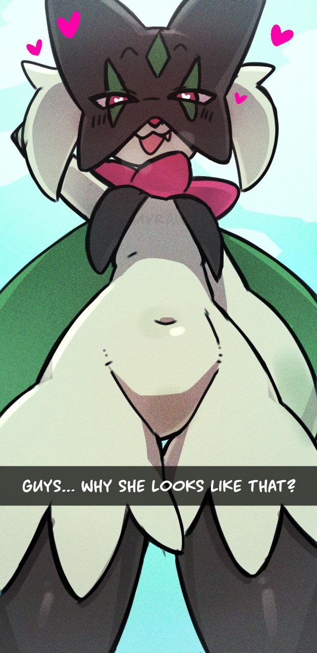 female furry heart-shaped_pupils meowscarada pokemon pokemon_(species) sfw ugly