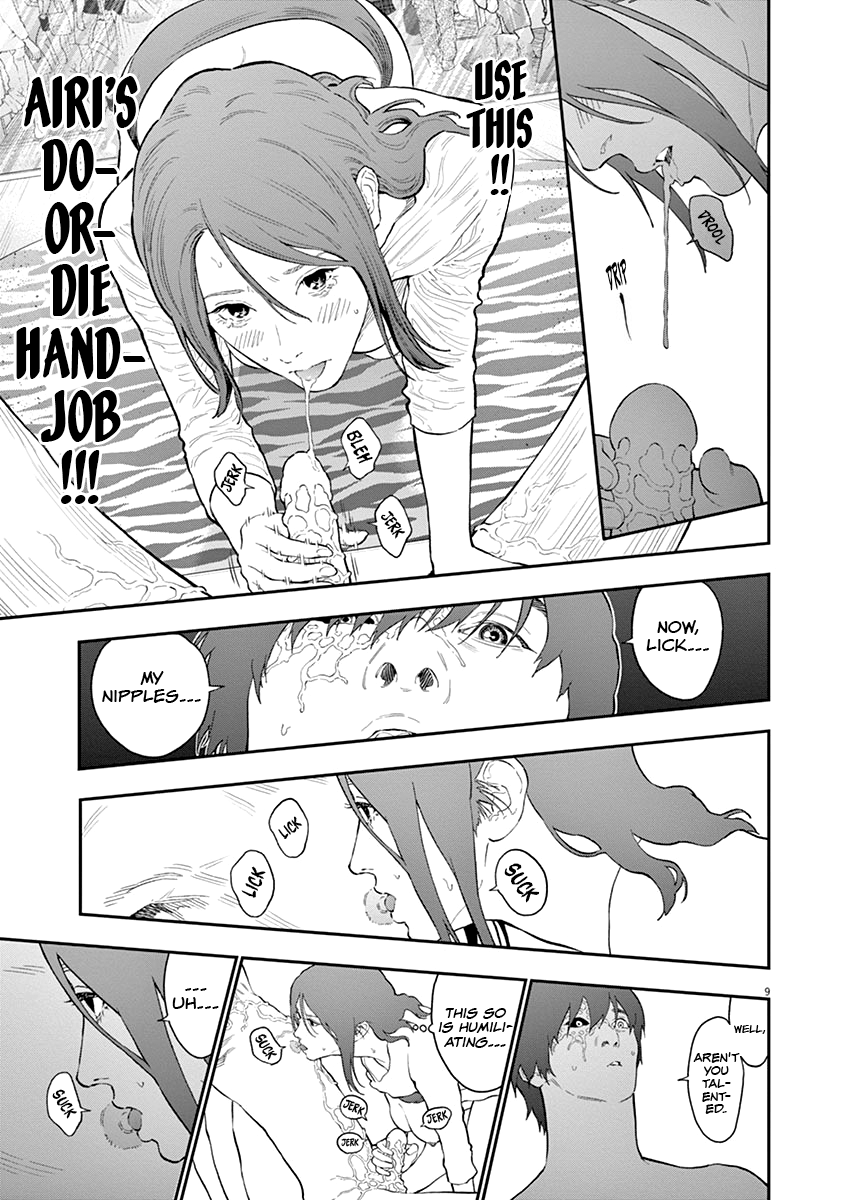 bed handjob interspecies ishizaka_yuriko jagaaan manga monochrome monster monster_cock