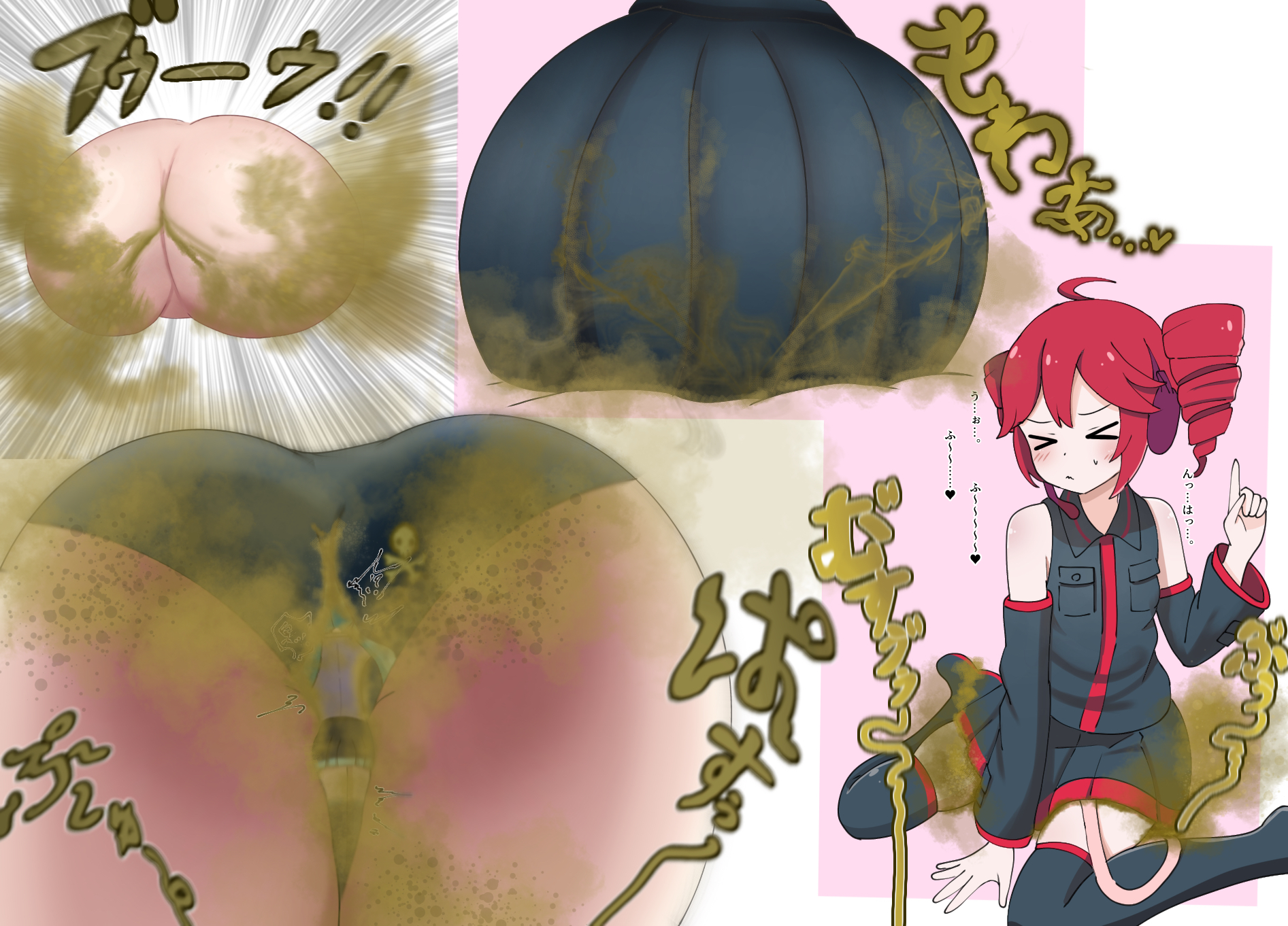 2girls, fart, fart cloud, fart fetish, farting, farting in face, farting on female, farting on prey, hatsune miku, kasane teto, macrophilia, micro, red hair, size difference, synthesizer v, tagme, tagme (artist), utau, utauloid, vocaloid