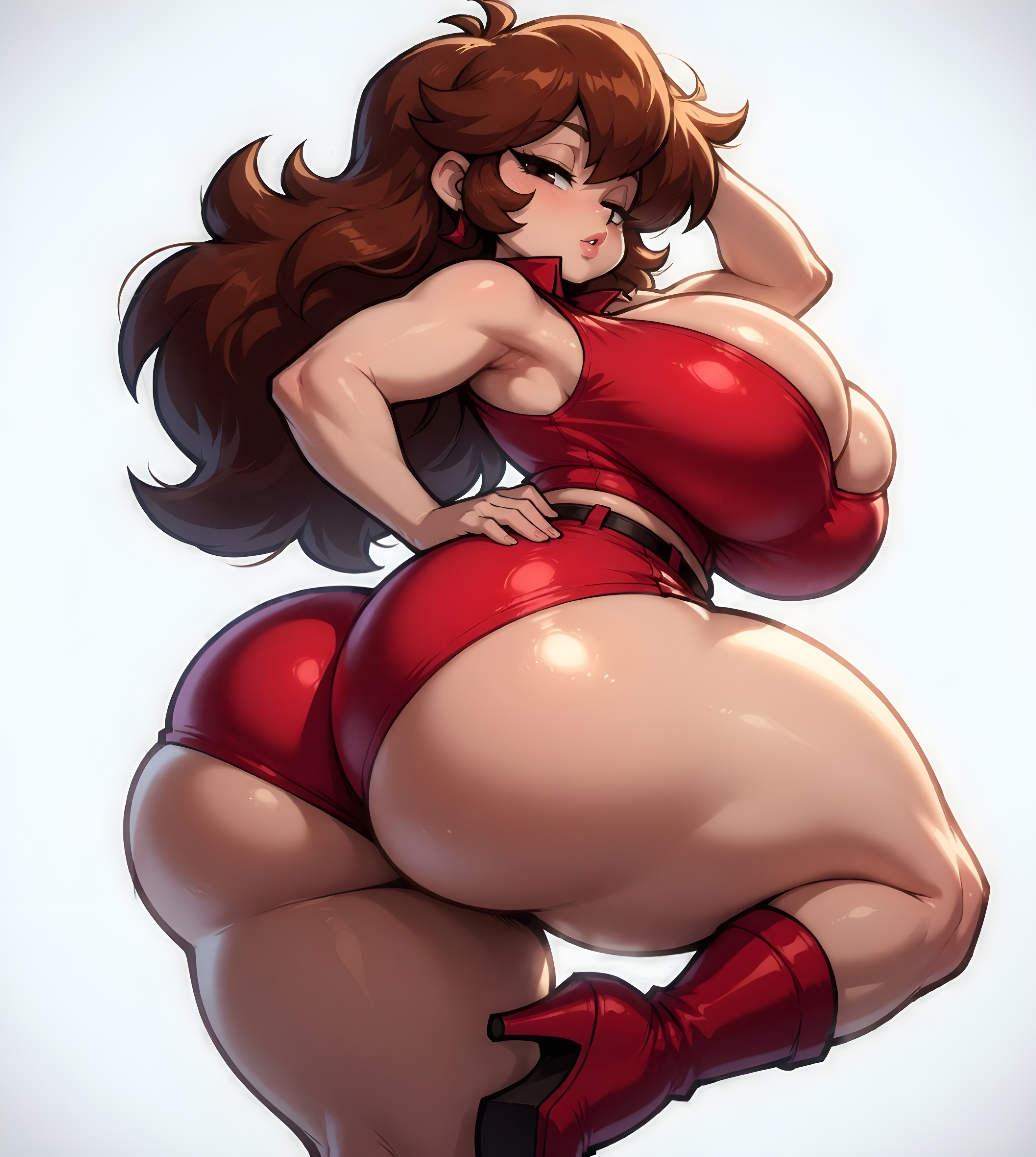 1female, 1girls, ai generated, ass, auburn hair, bedroom eyes, belly bulge, big ass, big breasts, big butt, brasil louco, breasts, bubble ass, bubble butt, clothed, clothed female, curvaceous, curvy, curvy body, curvy figure, dominant, dominant female, female, female only, friday night funkin, full body, full clothed, fully clothed, girlfriend (friday night funkin), high heels, huge breasts, large ass, large breasts, looking at viewer, looking down, milf body, seducing, seducing viewer, seductive, seductive look, seductive pose, seductive smile, sexy, sexy body, sexy pose, shortstack, simple background, solo, solo female, solo focus, tagme, teen, teen girl, teenage girl, teenager, thick, thick ass, thick body, thick butt, thick calves, thick legs, thick thighs, tight clothing, tight dress, voluptuous, voluptuous body, voluptuous female, white background