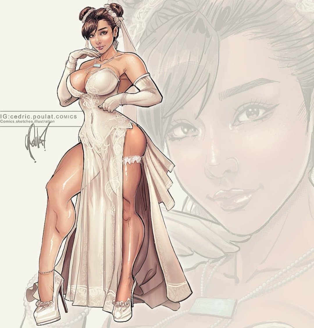1girls, big ass, big breasts, big thighs, breasts, capcom, cedric poulat, chun-li, curvaceous, curvy, curvy figure, digital media (artwork), female, hips, huge ass, huge breasts, large ass, large breasts, light skin, light-skinned female, mature, mature female, slim waist, street fighter, thick, thick hips, thick legs, thick thighs, thighs, voluptuous, waist, web address, wedding dress, wide hips