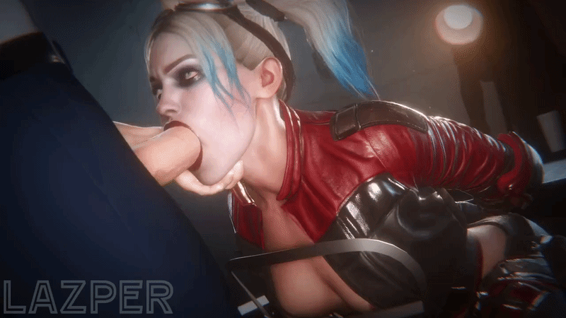 1boy, 1girls, 3d, 3d animation, animated, batman (series), blowjob, dc, dc comics, deepthroat, face fucking, female, hand on another's head, hand on head, harley quinn, harley quinn (injustice), injustice 2, irrumatio, lazper, light skin, light-skinned female, light-skinned male, male, oral, oral sex, short video, shorter than 30 seconds, tagme, throat fuck, undertagged