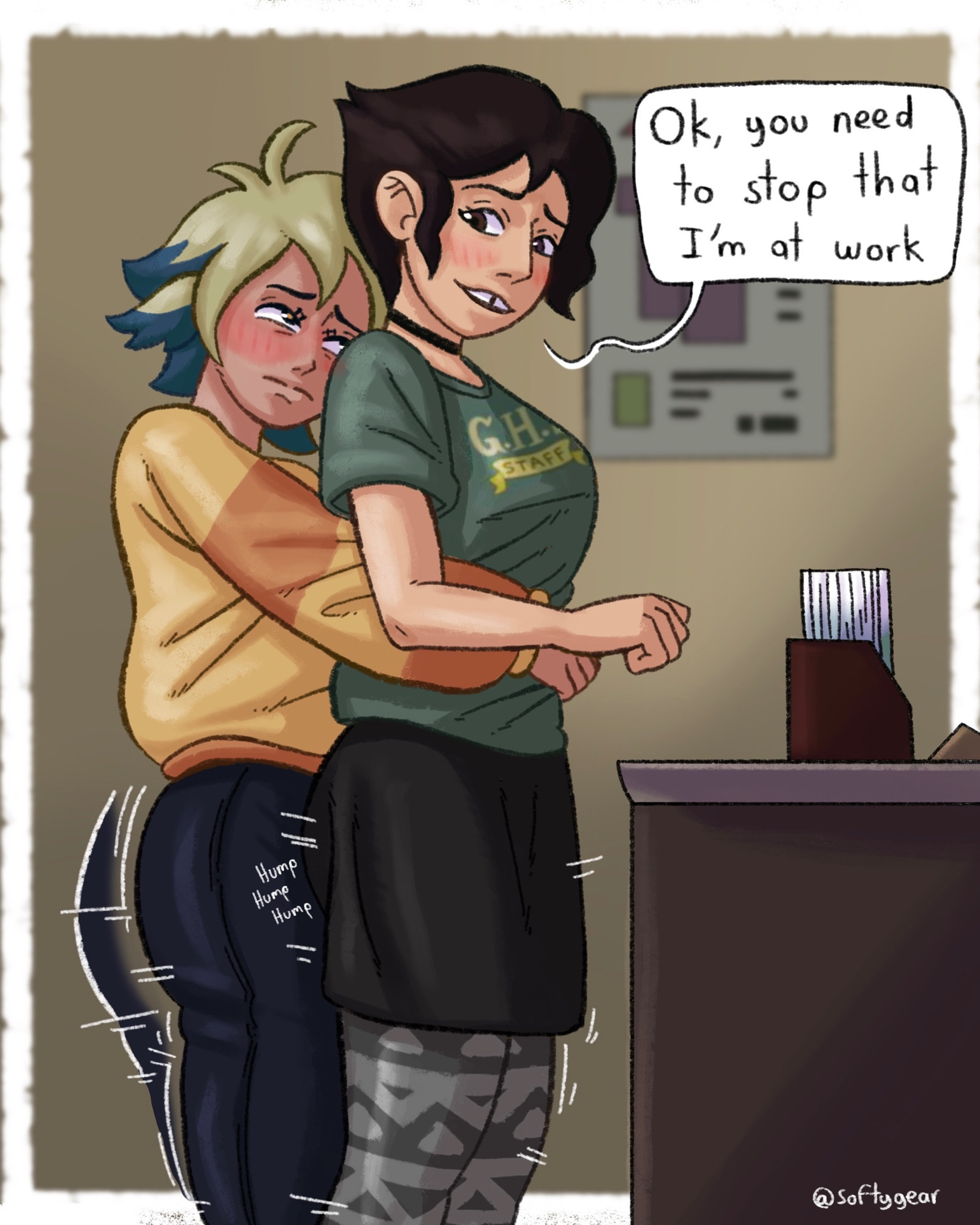 1futa, 1girls, ass, backshots, big ass, big boobs, big breasts, big butt, big cock, big hips, big penis, big thighs, big tits, black hair, blue hair, blush, blush lines, blushing, boobs, breasts, brown eyes, butt, cock, couple, couple (romantic), disney, disney channel, english, english dialogue, english text, female, forced, forced sex, futa on female, futanari, futanari/female, gigantic cock, gigantic penis, girlfriends, grabbing, grabbing breasts, heat, hips, huge ass, huge butt, huge cock, huge hips, huge penis, huge thighs, humping, humping ass, masha (the owl house), massive cock, massive penis, medium ass, medium boobs, medium breasts, medium butt, medium tits, multicolored hair, non-binary, penis, penis in pussy, raped by monster, raped female, short hair, softygear, text, text box, text bubble, the owl house, thighs, tight pussy, tits, touching breast, touching breasts, vee (the owl house), vee (the owl house) (human), vein, veins, veiny cock, veiny penis, yellow hair, yellow pupils