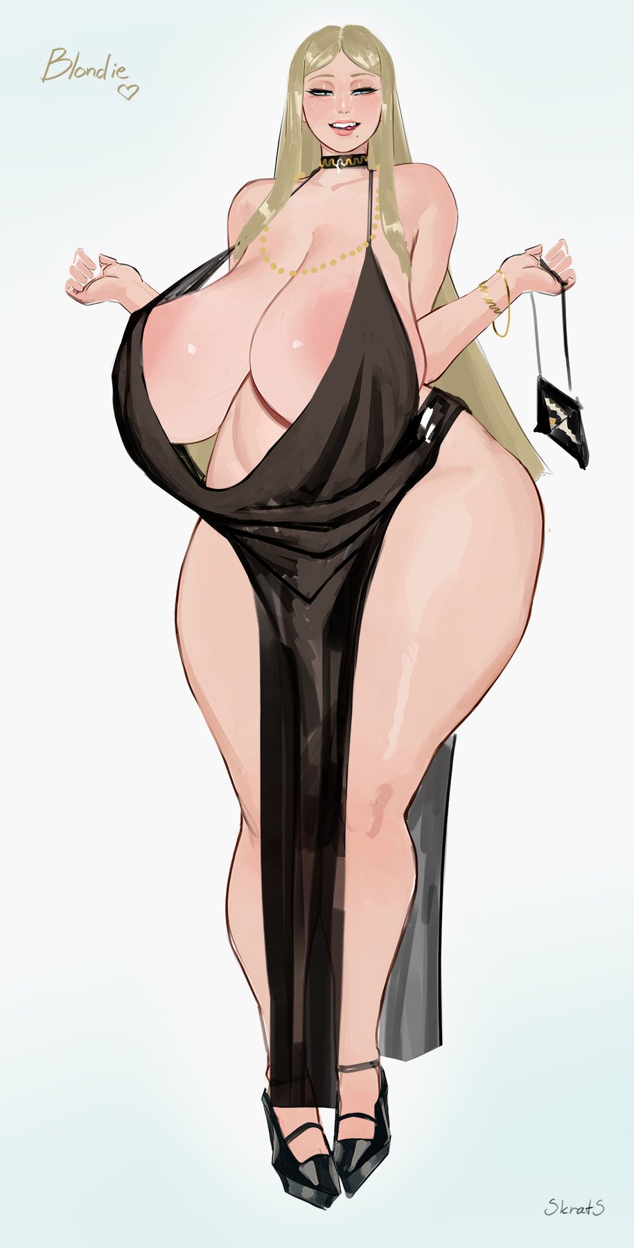 1girls big_areola big_breasts big_nipples big_thighs blonde_hair breasts breasts_bigger_than_head busty busty_female cleavage cleavage_cutout curvy curvy_body curvy_female curvy_figure curvy_hips enormous_breasts giant_breasts gigantic_breasts hips hips_wider_than_shoulders huge_breasts huge_thighs massive_breasts massive_thighs nipple_slip nipples nipples_visible_through_clothing original original_character revealing_clothes skrats suggestive thick_legs thick_thighs thighs thunder_thighs thunderthighs tits tits_bigger_than_head wide_hips wide_thighs