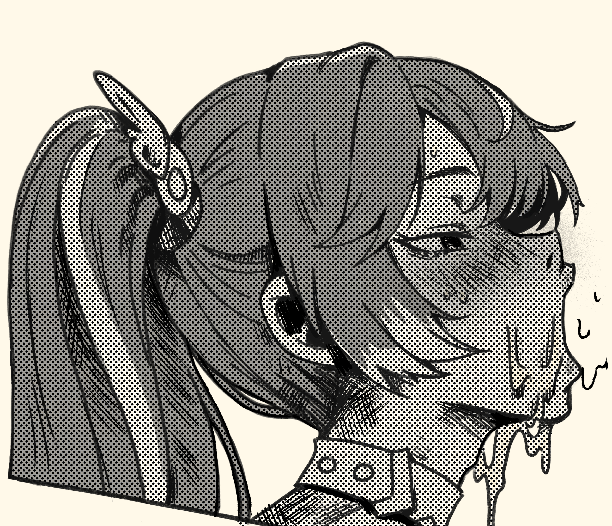 1boy, 1girls, anime, anime girl, anime style, backlighting, blowjob, blue hair, blushed face, contrast, cum, cum in mouth, cum on face, female, female focus, from side, iuno (wuthering waves), male, manga, manga style, memohnsfw, open mouth, oral, oral penetration, saliva, semen, semen in mouth, sexy body, sexy female, side view, wuthering waves