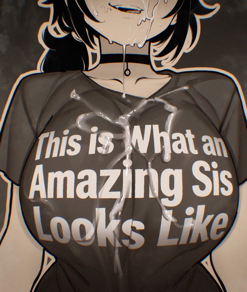 ashley_graves cum cum_drip cum_dripping cum_on_chin cum_on_face cum_on_shirt deitysexual the_coffin_of_andy_and_leyley