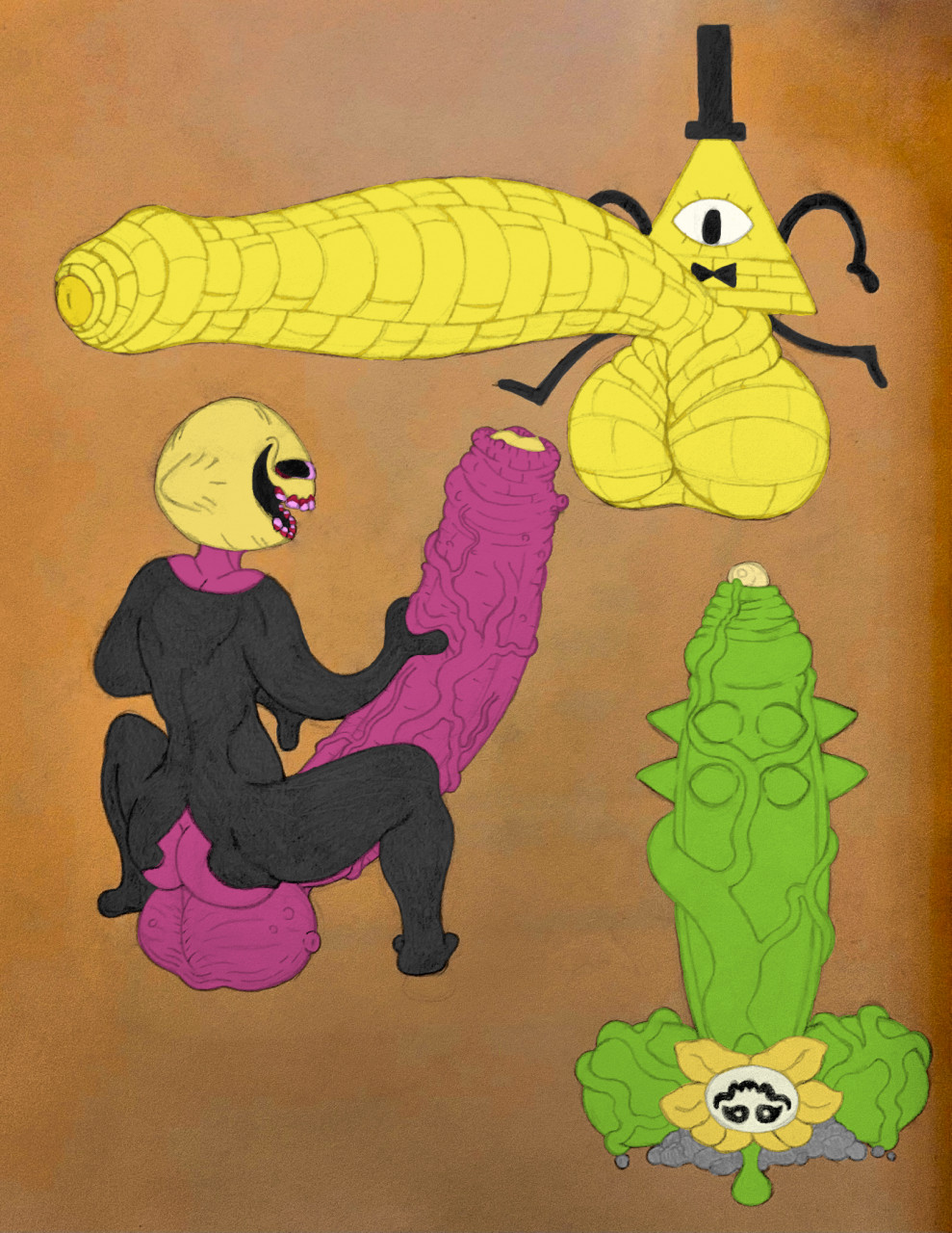 1_eye 2_fingers armless balls big_balls big_penis bill_cipher bodily_fluids bow_tie citrus_fruit clothing crossover digital_drawing_(artwork) digital_media_(artwork) disney disney_channel elemental_creature erection exposed_butt fingers flora flora_fauna flower flower_creature flowey_the_flower foreskin friday_night_funkin genital_fluids genitals gigaboy gravity_falls grin group hat headgear headwear hi_res holding_penis huge_balls huge_cock humanoid humanoid_genitalia humanoid_penis hyper hyper_balls hyper_genitalia hyper_penis lemon lemon_demon long_foreskin looking_at_viewer looking_back looking_back_at_viewer male male_only monster_(fnf) monster_(friday_night_funkin) partially_retracted_foreskin patterned_penis penis pimples plant precum presenting presenting_penis rock smile smooth_skin spiked_penis spikes spikes_(anatomy) spiky_cock sploderman spooky_(disambiguation) top_hat triangle_(disambiguation) uncut undertale undertale_(series) unkempt unretracted_foreskin unusual_penis vein veiny_balls veiny_penis video_games warts what yellow_body