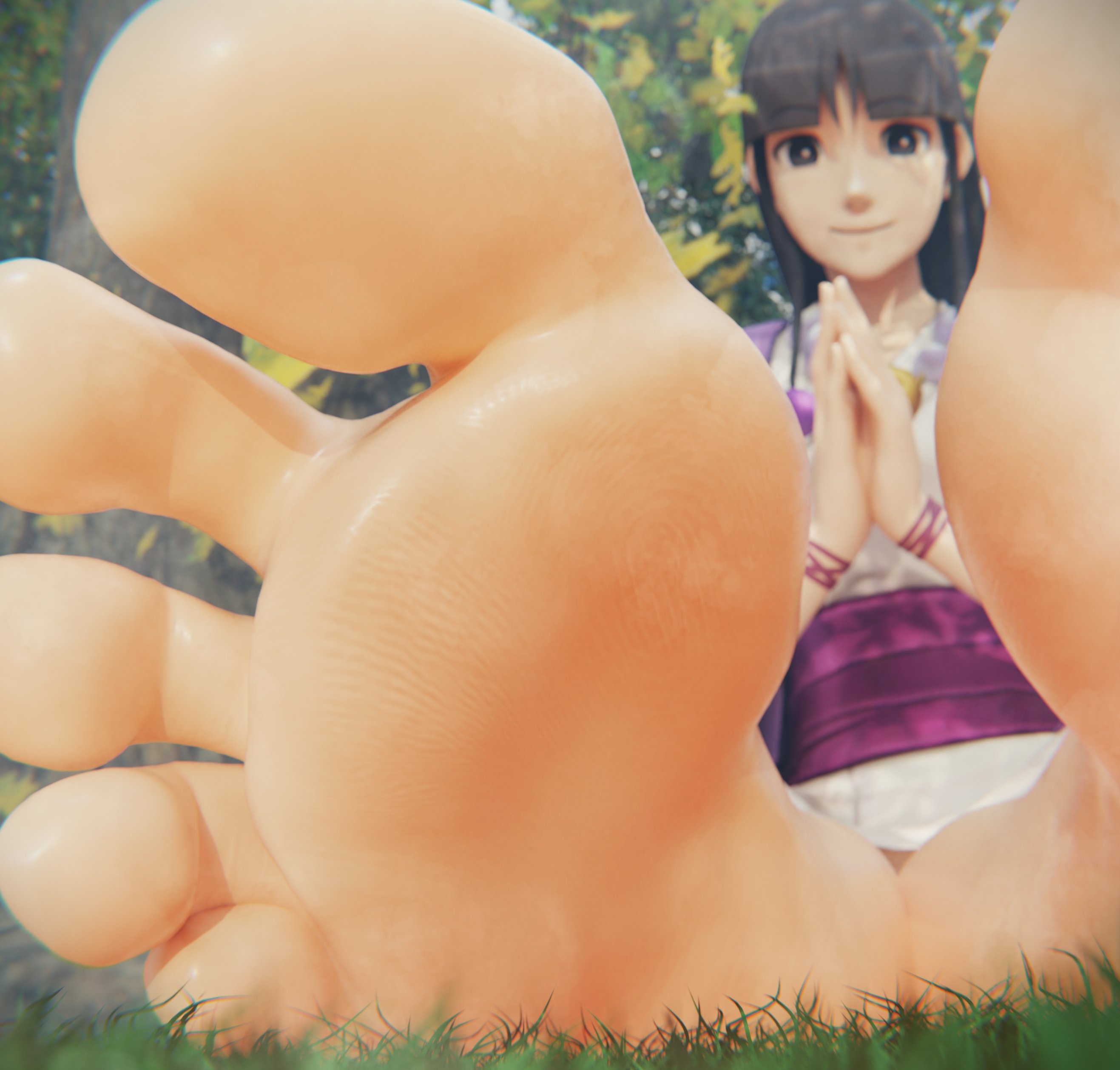 ayasato mayoi, barefoot, coolcool79, feet, feet fetish, feet focus, foot fetish, foot focus, giantess, giantess feet, gyakuten saiban, maya fey, pov feet, soles, toes