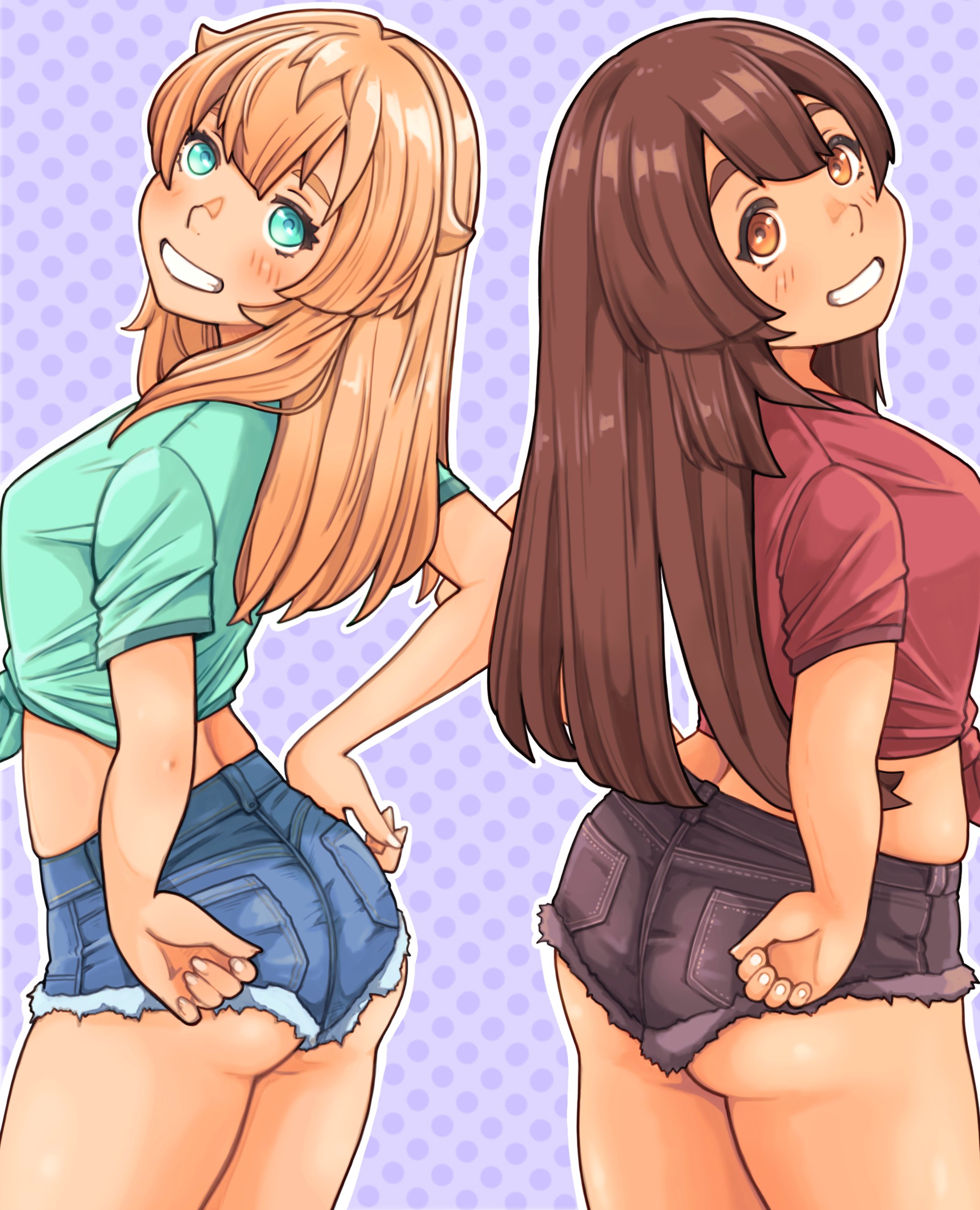 arc system works, bridget, denim shorts, grin, guilty gear, guilty gear strive, hotpants, may (guilty gear), shorts, sugag